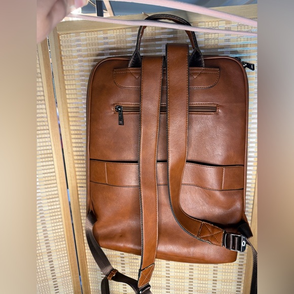 Elegant Brown and White Women's Backpack - Picture 10 of 16